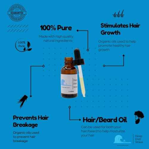 Deep Dish Wave Hair Oil 100% Pure All Natural Organic 360 Waves Training 1oz