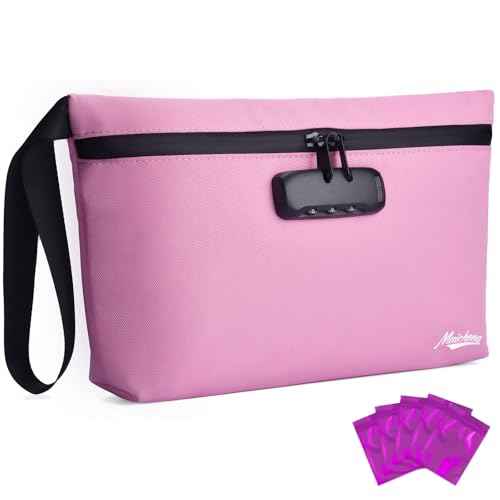 Storage Bag with Combination Lock 12.6"x7.5" Large Storage Container Cosmetic Bag Medicine Organizer Travel Storage Case Pouch Great Christmas Gift