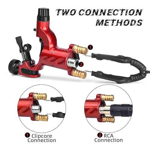 Rotary Tattoo Machine Gun, ATOMUS Tattoo Liner Shader Motor Body Art Dragonfly Machine Motor Gun for Tattoo Artist (Red)
