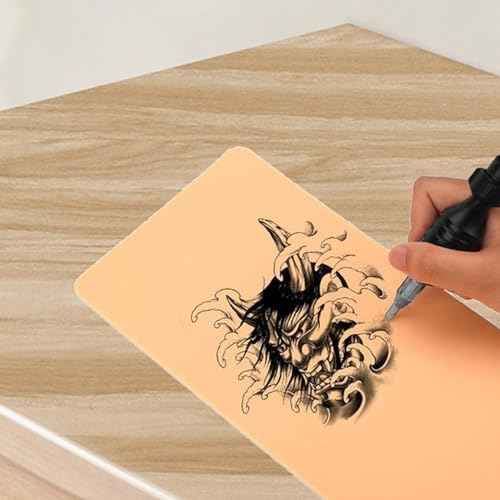 Blank Tattoo Skin Practice,Honsnks 10pcs 8x6 Inch Double Sided Fake Skin, Tattoo and Eyebrow Pattern Practice Skin,for New Tattoo Artists and Professionals