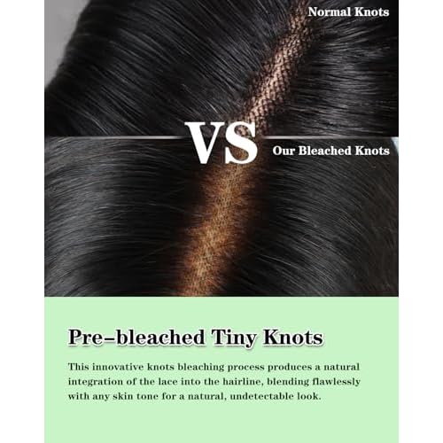 9x6 Glueless Wigs Human Hair Pre Plucked Pre Cut Body Wave Lace Front Wigs 200% Density Human Hair Wear and Go Glueless Pre Bleached Knots Wig 18 Inch