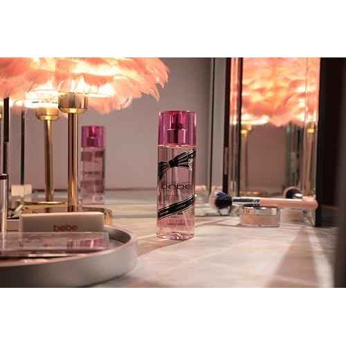 Bebe Silver Body Mist - Body Spray for Women with Mango, Tuberose, Peony, Jasmine, Rose, Cedarwood, Musk, and Sandalwood Long-Lasting Fragrance Mist - 8.4 Fl Oz Pack Of 2