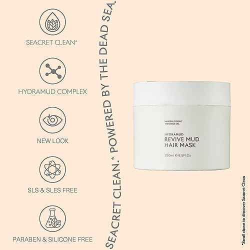 SEACRET Mud Hair Mask with Argan Oil & Minerals From The Dead Sea, A Reviving Hair Mask For Damaged Hair, Suitable For All Hair Types, 8.5 FL.OZ