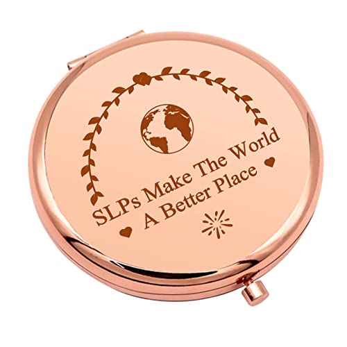 Speech Therapy Gifts Speech Language Pathologist Gifts for Women Thank You Gift Compact Makeup Mirror for SLP Appreciation Gifts Folding Makeup Mirror for Her Birthday Graduation Gifts