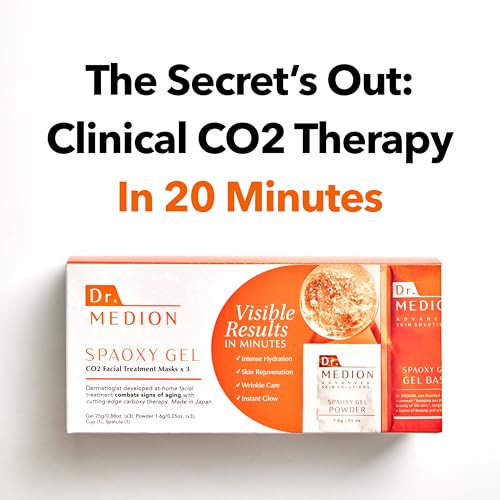 Dr. Medion Spaoxy Gel Advanced - Intensive Carbonated Skin Treatment Mask for Hydrated, Glowing Skin ? Dermatologist Developed CO2 Therapy Mask, Made in Japan
