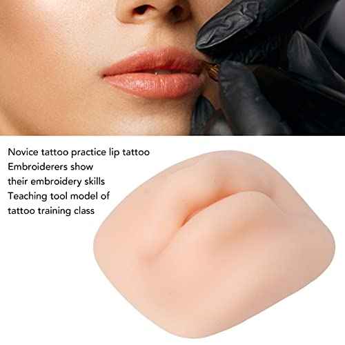 Silicone Lip Model, 3D Tattoo Practice Lips Module Soft Fake Lips for Permanent Makeup Tattoo Practice, Education Display, Teaching Instructions