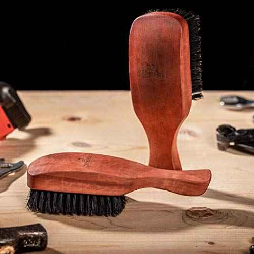 ZilberHaar Major Hair & Beard Brush for Men - Boar Bristles and Pearwood - All Beard and Hair Types - Made in Germany