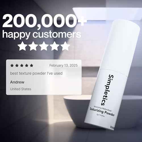 Simpletics Texturizing Powder - All Natural, 4 Ingredient Nourishing Formula with Rice Starch - Chemical Free - Gives Volumized, Texturized, Matte Finish to Men & Women