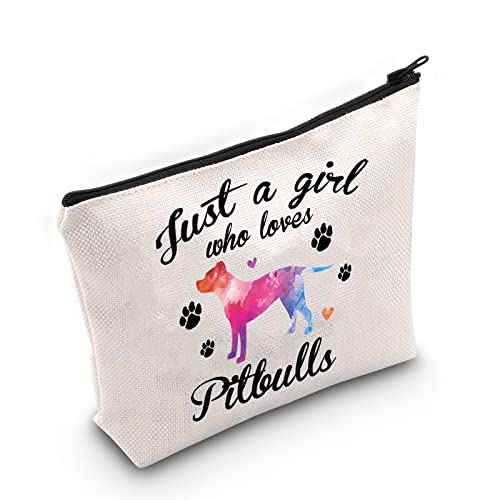 MBMSO Pitbull Gifts for Pitbull Lovers Just a Girl Who Loves Pitbulls Tote Bag Dog Lover Owner Gifts Shoulder Shopping Bag