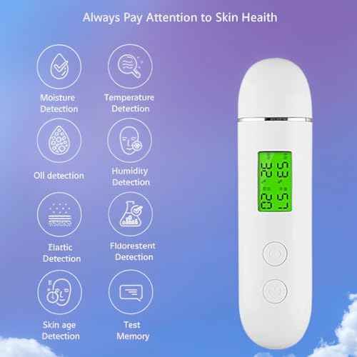 SAFIGLE Skin Hydration Tester: Skin Analyzer Machine Professional, Digital Face Oil Sensor, Body Analyzer Tester Water Oil Monitor Lcd Display Monitoring Meter for Face And Body