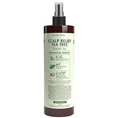 Leave In Conditioner Spray - Tee Trea Scalp Treatment - Anti-Dandruff and Dry & Itchy Scalp treatment, Hydrating & Medicated Formula for Psoriasis and Scalp Care - Detangles & Nourishes Hair.