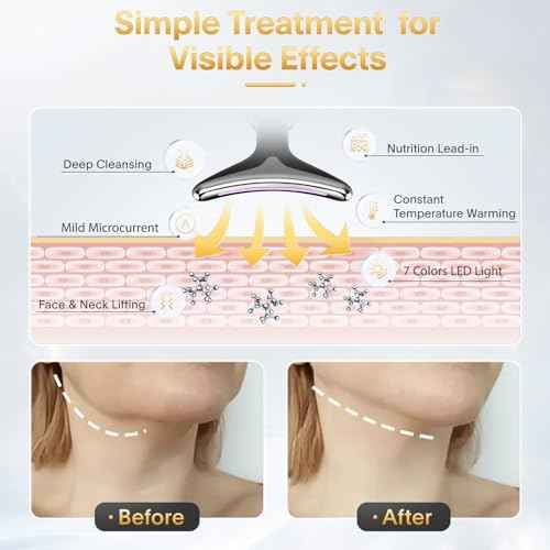 7-in-1 Deplux Skin Care Tool, Face Neck Massager for Skin Care Routine at Home, Glossy Black