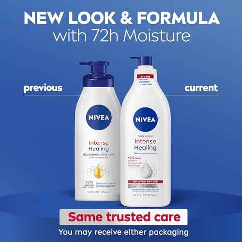 NIVEA Intense Healing Body Lotion for Very Dry, Itchy Skin with Glycerin, Provitamin B5 and Niacinamide, 72-Hour Body Moisturizer, 16.9 Fl Oz Pump Bottle