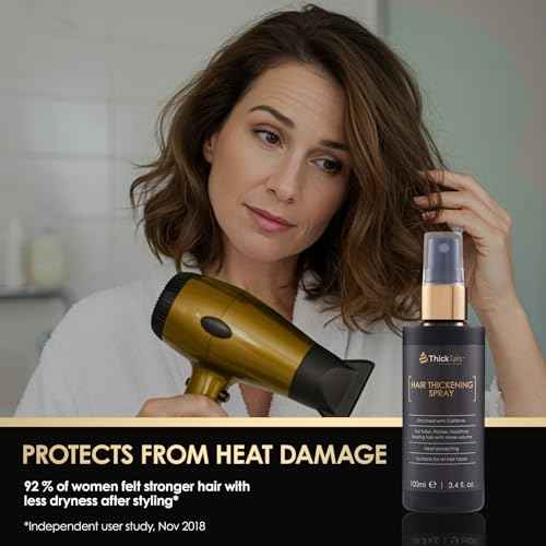 ThickTails Instant Hair Thickening Spray for Women & Men | Boosts Volume, Fuller-Looking Hair in Seconds | Sulphate-Free, Caffeine & Keratin Infused Pre-Styler | Lightweight, No Residue, 3.4 fl.oz