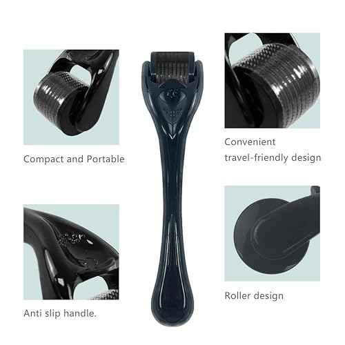 Derma Roller Microneedling Roller for Face - 0.25mm, (Black)