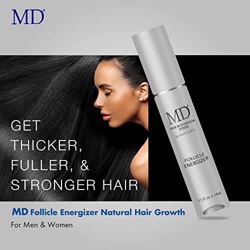 MD Follicle Energizer Natural Hair Growth Serum | Follicle Energizer Serum - Prevents Thinning Hair & Hair Loss By Stimulating Hair Follicles To Produce Thicker, Fuller Hair (30-Day Supply Per Tube)