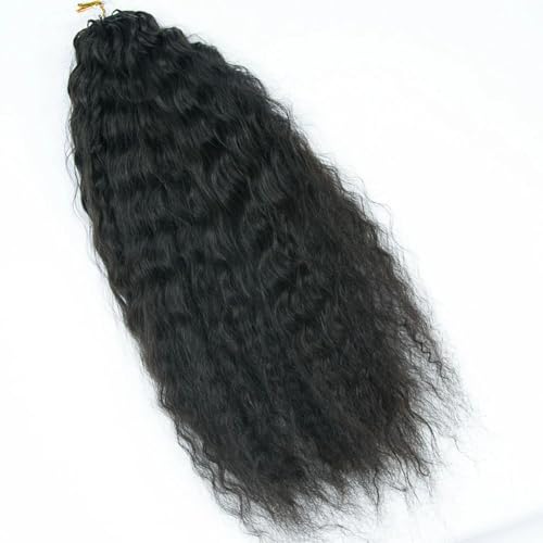 Knotless Crochet Human Hair Braids Extensions Pre Separated Wet and Wavy Brazilian Virgin Human Hair Braiding Bundles With Threading for Black Women Micro Link Meadow Hair 16inch 60g