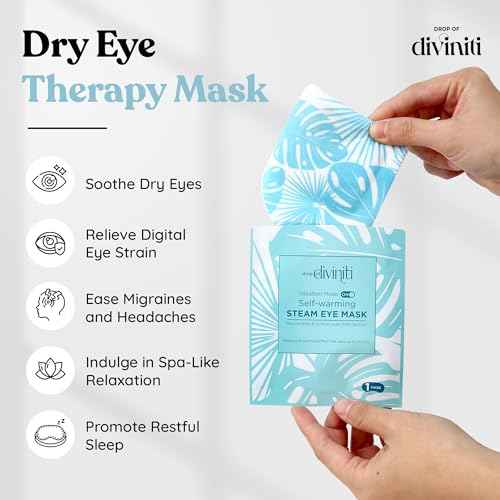 20-Pack Steam Eye Mask - Self Warming Heated Eye Mask for Dry Eyes, Up to 110F Degrees, Fast Soothing Relief - Puffy Eyes, Insomnia, Migraine - Warm Compress for Eyes DiviniTi