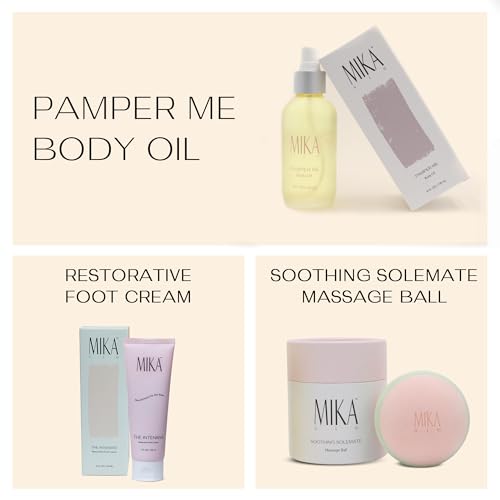 Age Playfully Bundle 3-Piece Luxury Gift Bundle for Women | Organic Body Oil+Foot Lotion for Dry Cracked Feet+Massage Ball for Feet and Muscle | Gift Idea for Women Over 40, Girlfriends | Clean Beauty