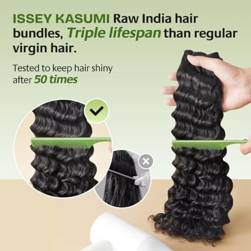 Raw Indian Human Hair Single Bundle,Triple Lifespan Than Regular Virgin Hair,In-Store Quality,Online Price! 100% Raw Indian Hair Bundles Deep Wave Raw Hair Bundles 16 Inch