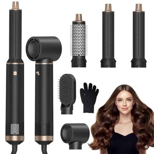 Blow Dryer Brush 5 in 1: Ionic Hot Air Styler Hair Dryer Brush Blow Dryer Set for Curling Volumizing Straightening Styling