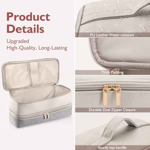 Travel Carrying Case for Hair Dryer Shark Flexstyle FlexFusion Airwrap Brush Double-Layer Hair Accessories Tools Storage Bag for Revlon Hairdryer Styler Organizer