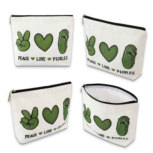 Pickle Gifts Makeup Bags for Women, Pickle Gifts for Pickle Lovers,Funny Travel Cosmetic Bag Funny Friendship Gifts Surprise for Women,Friends,Daughter Mom Birthday Christmas Gifts