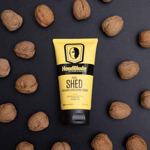 HeadBlade HeadShed Men's Exfoliating Scrub - 5 oz - Face Wash & Cleanser - Removes Dead Skin and Preps for Great Shave