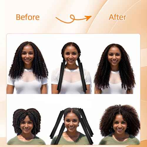 Lock Curly Hair Stretcher and Length Maintainer - Prevent Shrinkage with No-Heat Styling Net for An Elongated Look (13IN*4PCS)