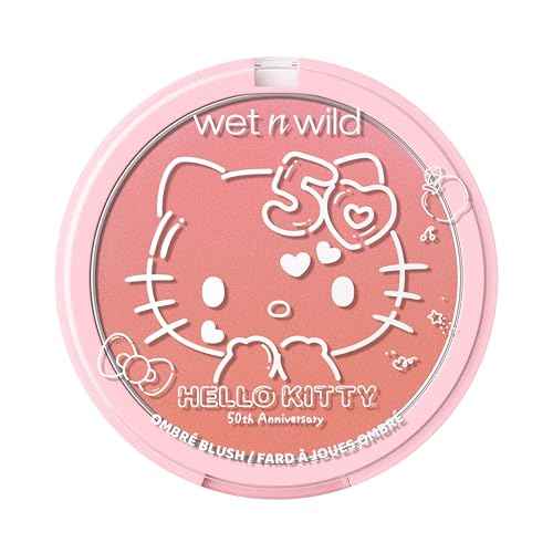 wet n wild Hello Kitty Ombre Blush, Buildable, Blendable Customizable Color, New Gradient Formula, Cruelty-Free & Vegan - Cotton Candy