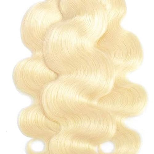 Blonde Bundles Human Hiar 613 Honey Blonde Extension Human Hair Body Wave (26 28 30 Inch) Unprocessed Virgin Human Hair Bundles 100g/PC 300g Total Double Weft for Black Women