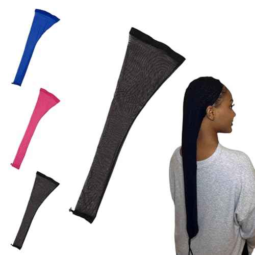 Hairweave Sleeve for Locs, Fashionable Design - Haircare for Wig, Dreadlocks Women, Extra Long Wig Breathable Stretchy With Elastic For Bun Faux Hair, For Black Women(Black)