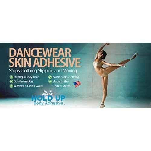 Premium ? Roll On Body Glue for Dancers, Compression Socks, Thigh Highs, Costumes, Cosplay & More ? Skin-Safe, Sweat-Resistant Adhesive ? 2 oz ? Made in The USA