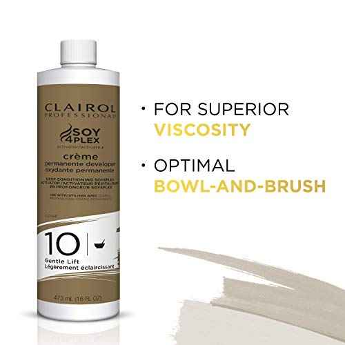 Clairol Professional Cr?me Permanente 10 Volume Hair Developers, 16 oz. | For Coloring, Lightening & Lifting with Deep Conditioning Formula | Packaging May Vary