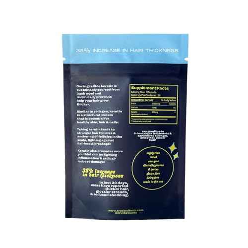 Crushed Tonic - 1 Month Supply of Hair Boosters with Keratin & Biotin to Promote Thicker Hair, Stronger Roots, Healthier Nails