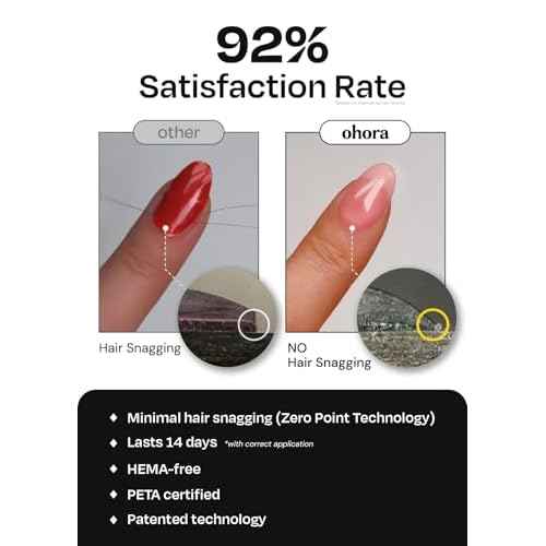 ohora Semi Cured Gel Nail Strips (N Mulberry) - Red, Ombre, Works with Any UV/LED Lamps, Salon-Quality, Long Lasting, Easy to Apply & Remove - Includes 2 Prep Pads, Nail File & Wooden Stick