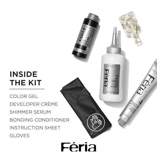 L'Oreal Paris Feria Multi-Faceted Shimmering Permanent Hair Color, B61 Downtown Brown (Hi-Lift Cool Brown), Pack of 1, Hair Dye