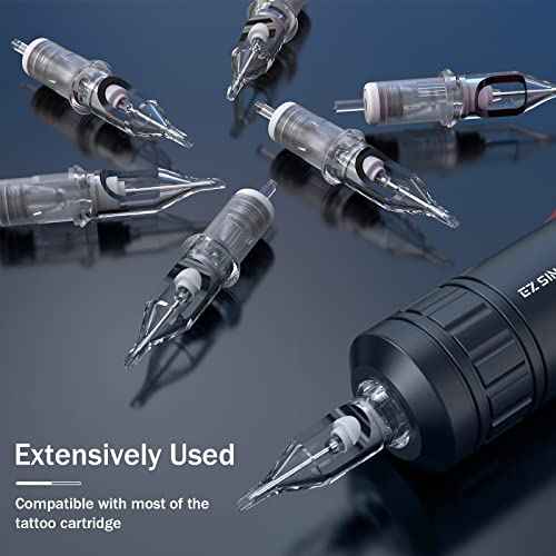 EZ Tattoo Cartridge Needles - 20Pcs #12 (5RL) Standard Round Liner Medium Taper Tattoo Needles Cartridges for Rotary Tattoo Machine Pen Gun - Revolution