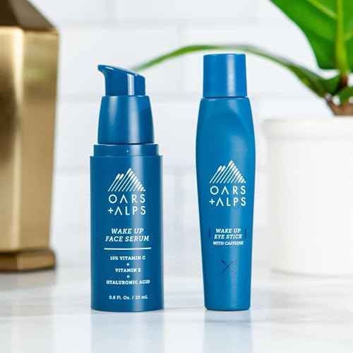 Oars + Alps Wake Up Under Eye Roller and Eye Depuffer, Dermatologist Tested Skin Care Infused with Caffeine and Aloe Vera, Soothes, Reduce Fine Lines, Refreshes Face, 0.5 Oz