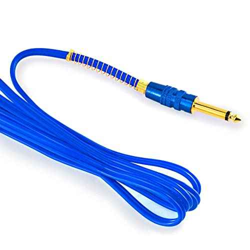 Silicone Tattoo Clip Cord Flexible 6' Long Blue Color