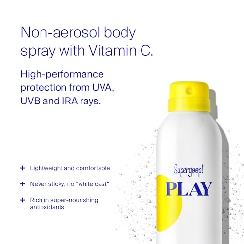 Supergoop! Summer PLAY Bundle - Includes PLAY Everyday Lotion (5.5 oz) + Antioxidant Body Mist (6 oz) - Broad Spectrum Sunscreen Recommended for Sensitive Skin - Great for Active Days