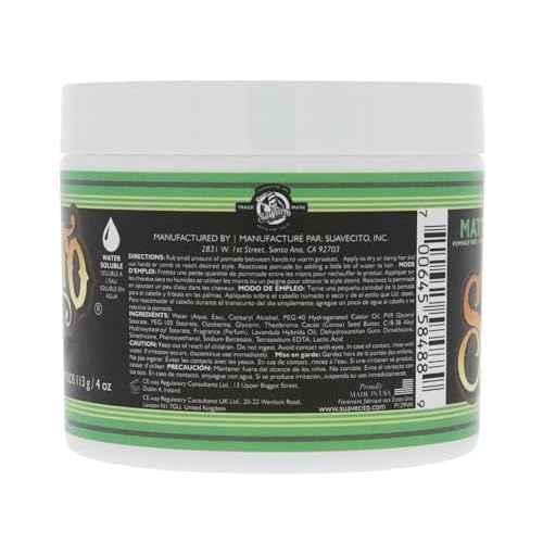 Suavecito Pomade Matte (No Shine) Formula 4 oz, 2 Pack - Medium Hold Hair Pomade For Men - Matte Hair Paste For Natural Texture Hairstyles
