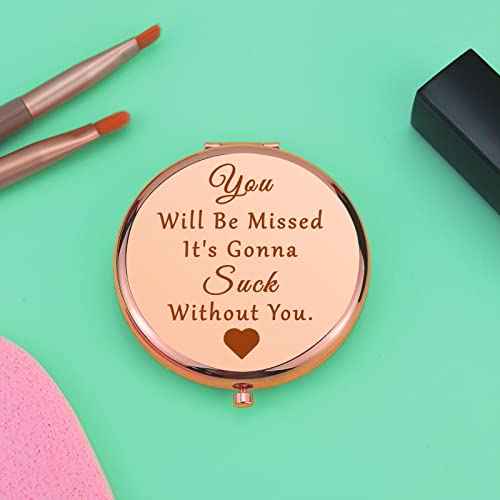 Coworker Leaving Gifts Compact Mirror Coworker Goodbye Gift Going Away Gifts for Women Retirement Gifts for Coworker Farewell Gifts for Colleagues Appreciation Gifts Pocket Makeup Mirror