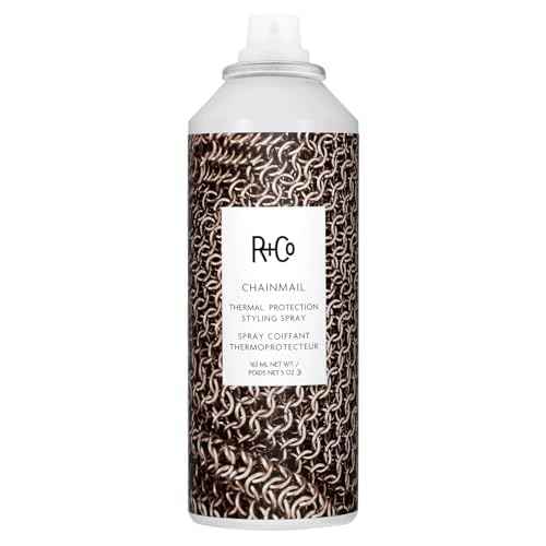 R+Co Chainmail Heat Protection Spray For Hair | Thermal Protection + Flexible Hold + Silky Shine | Vegan + Cruelty-Free
