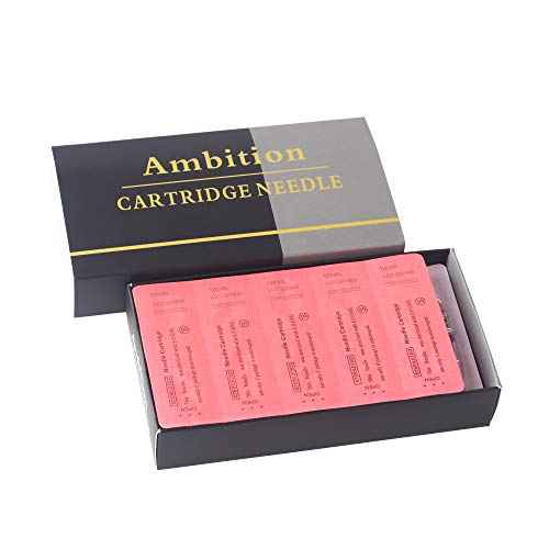 Ambition Premium #12 Standard 7RL Disposable Tattoo Needles Cartridges Supply 7 Round Liner 20Pcs for Professionals and Beginners Tattoo Artists