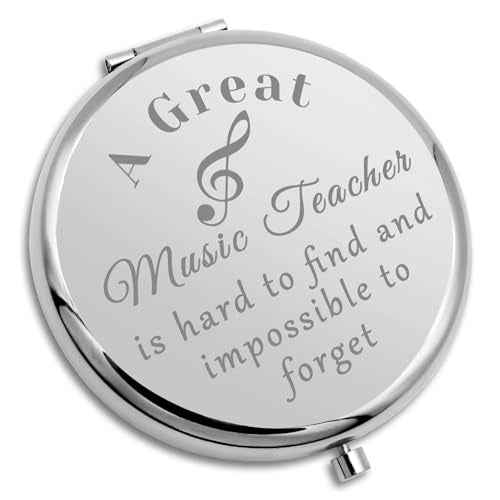Compact Mirror for Music Teachers - Appreciation & Thank You Gifts for Women Music Lovers - Mini Pocket Mirror for Birthday Gifts