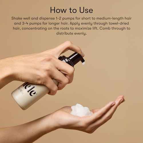 Odele Volumizing Foam Hair Styler for Heat Protection, Added Lift, and Straight to Wavy or Fine to Medium Hair Types, 5 Fl Oz