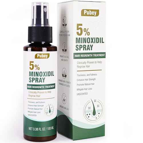 5% Minoxidil for Men, Minoxidil Spray for Women Hair Growth, Beard and Hair Growth Serum, Regrowth Treatment, 3.38 Fl Oz, 2 Month Supply