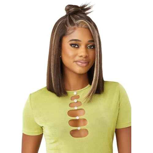 It'S A Wig Illuze Flip Up Synthetic Hair Gluelss 13X4 Hd Lace Front Wig - Loretta (2 DARK BROWN)
