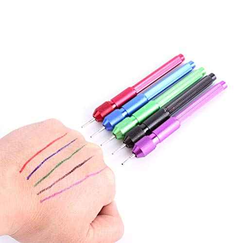 EXCEART Tattoo Pen Set - 20Pcs Light Green Holder with Purple Refill Precision Marking and Stencil Tool for Tattoo Artists